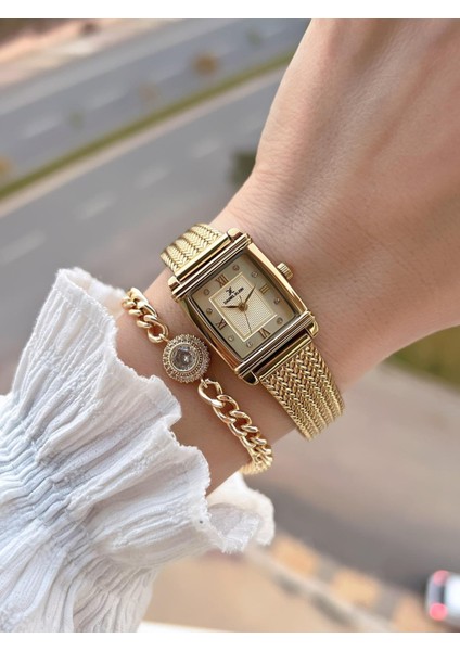 2 Yıl Garantili Hasır Kordon 3 Atm Suya Dayanıklı Kadın Kol Saati+Bileklik F.Z.10970.3 fiyatları