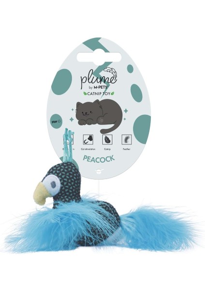 Plume Kedi Otlu Kedi Oyuncağı 7X9X3CM Mavi