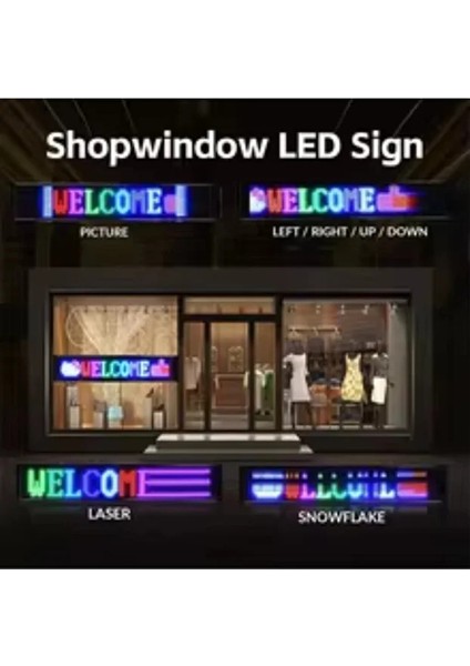 Esnek Katlanabilir Panel LED Cama Yapışır Uygulama Ile Kontrol Dijital Tabela Kayar 90CM 16X64 LED