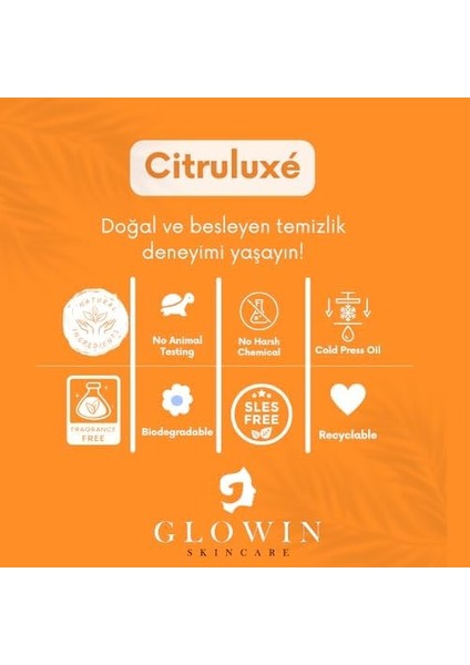 Glowin Skincare Citruluxé Kojik Asit Sabun Cilt Aydınlatma - Koyu Lekeler & Hiperpigmentasyon - C Vitamini, Zerdeçal, Kollajen, Hyalüronik Asit, E Vitamini, Shea Butter Içerir - Tüm Cilt Tipleri Için fiyatları