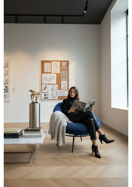 Premium Lacivert Berjer | Minderli ve Yastıklı Tekli Koltuk | Kitap Okuma & Rahat Dinlenme Koltuğu modelleri