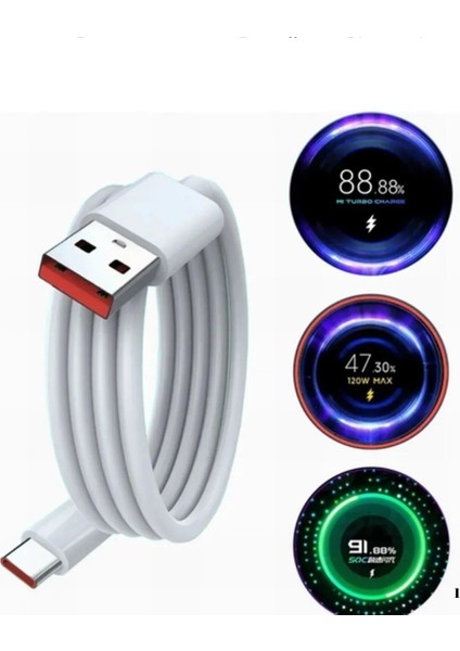 Xiaomi Uyumlu 120W Watt Turbo Ultra Hızlı Şarj Aleti Seti Usb- Type-C Kablo ve Adaptör Şarj Seti fırsatları
