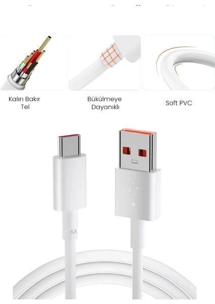 Xiaomi Uyumlu 120W Watt Turbo Ultra Hızlı Şarj Aleti Seti Usb- Type-C Kablo ve Adaptör Şarj Seti indirimleri