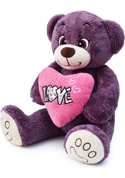 Oyuncak Lila Kalpli Pelüş Sevimli Ayıcık,hollywood Ayısı,sevgilier Günü Ayısı
