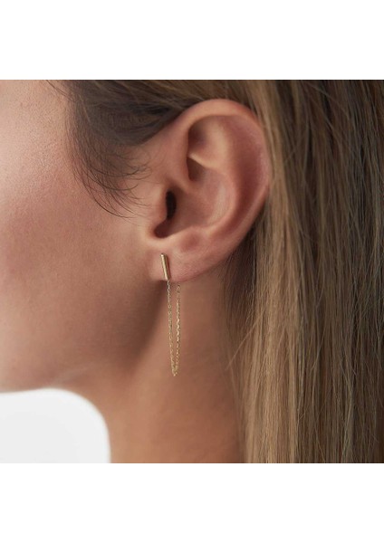 Çubuklu Zincir Sallantılı Küpe fiyatları