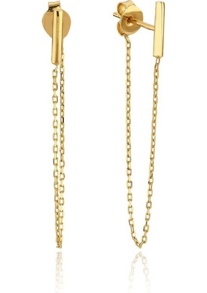 Çubuklu Zincir Sallantılı Küpe modelleri