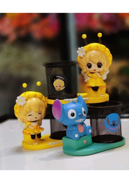 Altın Arı Prenses Metal Süs Kalem Sepeti modelleri