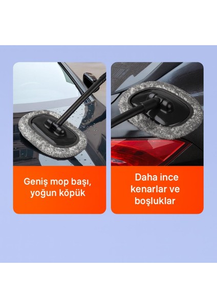 3 Kademe Geniş Ağız Teleskopik Mikrofiber Araç Yıkama Fırçası Kuru Islak Oto Yıkama Fırçası indirimleri