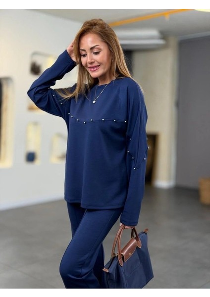 Kadın Inci Detay Modal Kumaş Ikili Takım modelleri