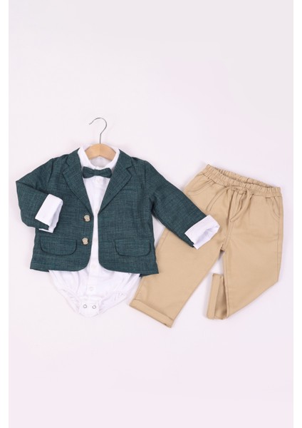 Erkek Bebek Zıbınlı Ceketli 4'lü Takım fiyatları