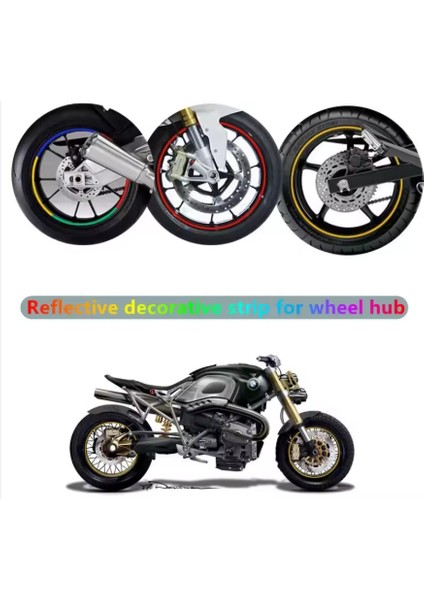 Motosiklet Jant Şerit Sticker Reflektörlü
