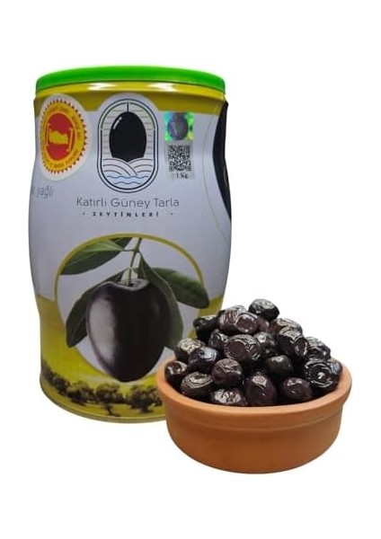 Katırlı Güney Tarla Gemlik Köyü Sofralık Siyah Zeytin 1 kg