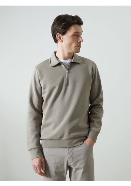 Yeni Sezon Polo Yaka Uzun Kollu Erkek Sweatshirt