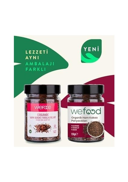 Wefood Organik Ham Kakao Parçacıkları 150 gr (Kakao Nibs) 8681749104246 modelleri
