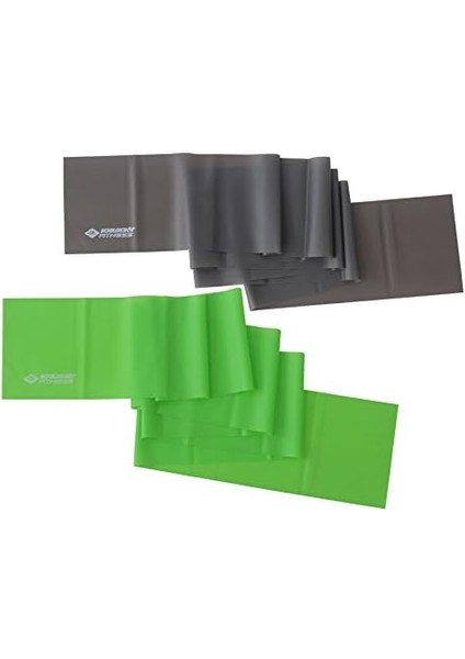 Schildkröt Fitnessbänder 2er Set, Latexfrei, Grün-Anthrazit, In 4-Farb Karton