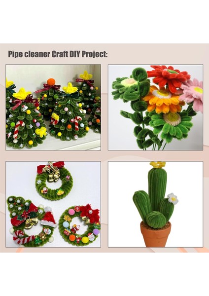 25 Adet Ordu Haki Yeşil Şönil , Çiçek Yapımına Uygun Tüylü Tel, 30 cm 6 mm indirimleri