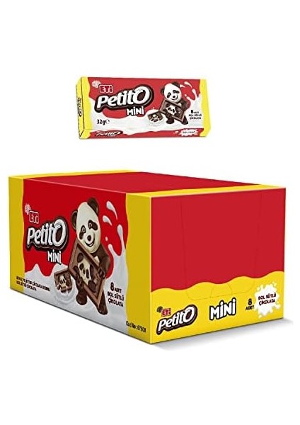 Eti Petito Mini Çekmeceli Bol Sütlü Çikolata 32 G x 16 Adet fiyatları