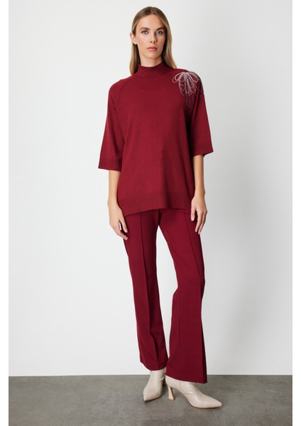 Omzu Zincir Işlemeli Triko Kazak 65381 fırsatları