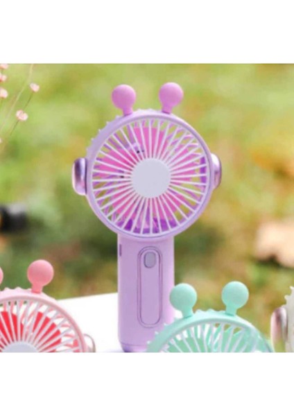 Rengarenk Sevimli Taşınabilir Mini Fan El Tipi(Mor) fiyatları
