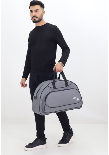 Gri Spor ve Seyahat Çantası – Ayakkabı Bölmeli, Su Geçirmez, Omuz Askılı Antrenman Çantası modelleri