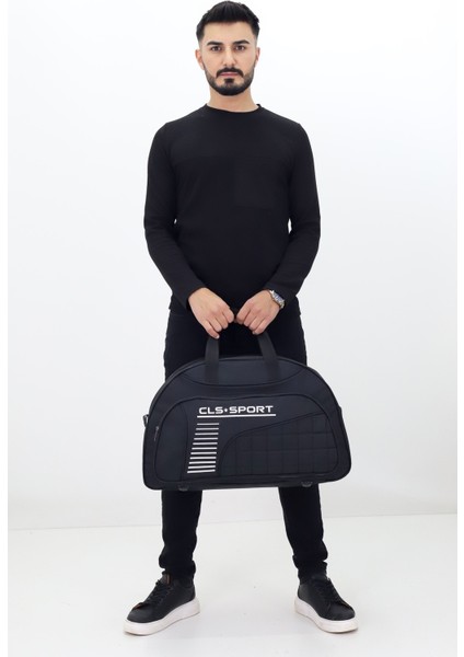 Siyah Spor ve Seyahat Çantası – Ayakkabı Bölmeli, Su Geçirmez, Omuz Askılı Antrenman Çantası