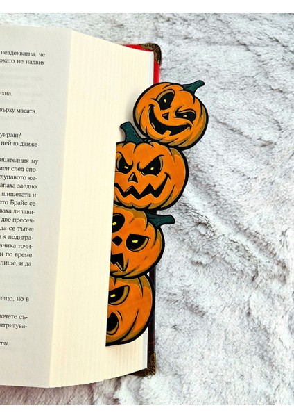 Halloween Balkabağı Kabartmalı Kitap Ayracı Seri 2 fiyatları