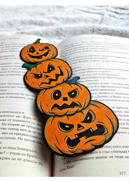 Halloween Balkabağı Kabartmalı Kitap Ayracı Seri 2 fırsatları