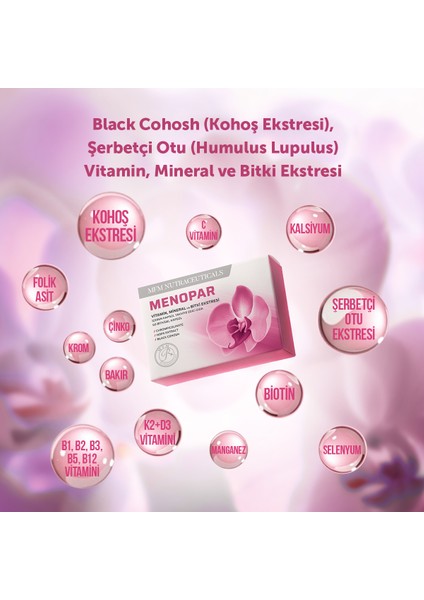 MFM Menopar Vitamin, Mineral ve Bitki Ekstresi İçeren 30 Bitkisel Kapsül fiyatları