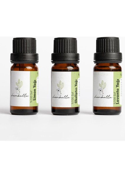 Shamballa Okaliptus Yağı-Limon Yağı-Lavanta YAĞI%100 Saf Uçucu Yağ