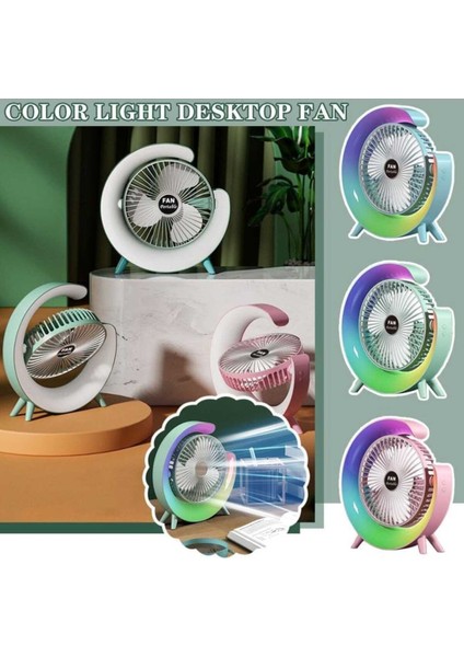 Masaüstü Fanı Led, 3 Hız, 1800 Mah Pil Kapasitesi, Değiştirilebilir Işık, Ev ve Ofis modelleri