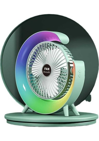 Masaüstü Fanı Led, 3 Hız, 1800 Mah Pil Kapasitesi, Değiştirilebilir Işık, Ev ve Ofis indirimleri