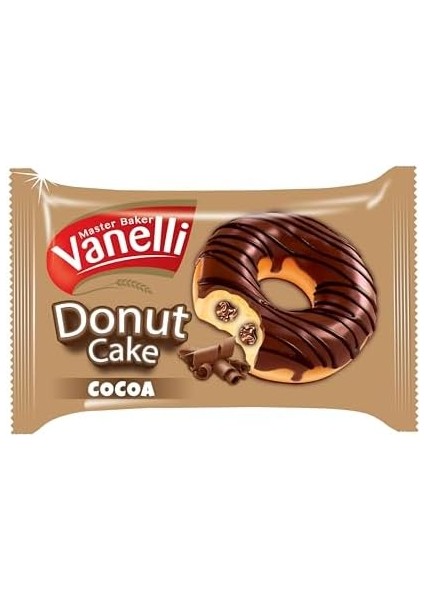 Vanellı Donut Kakao Kaplamalı Kakao Soslu Kek 35GR(1 Kutu)