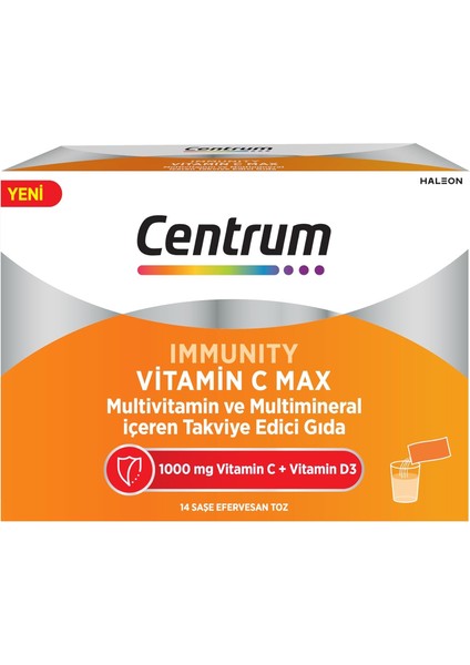 Centrum Immunity Vitamin C Efervesan Toz Saşe, 14&apos;lü fiyatları