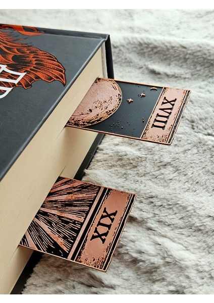 Major Arcana Tarot Seri 7 Kabartmalı Kitap Ayracı 2li Set modelleri