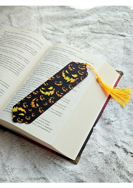 Halloween Balkabağı Kabartmalı Kitap Ayracı modelleri