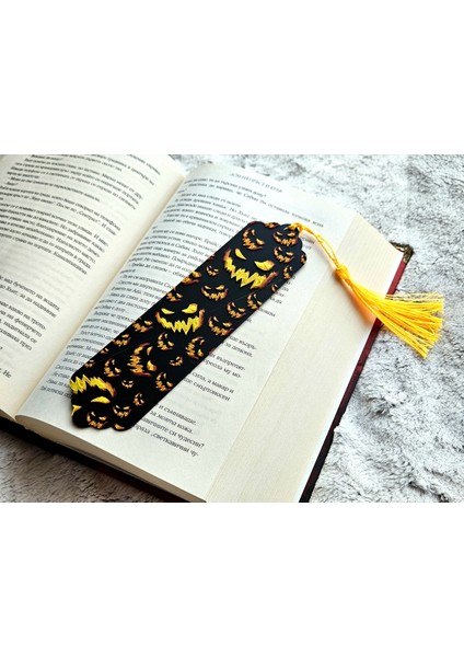 Halloween Balkabağı Kabartmalı Kitap Ayracı