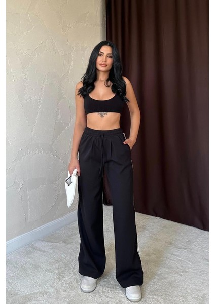 Siyah Yanları Şeritli Pantolon fiyatları