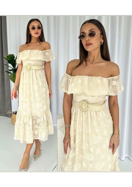 Reget Kemerli Elbise