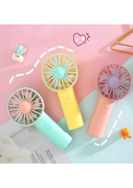 Taşınabilir Küçük El Fanı Şarj Edilebilir Kadınlar Için Sevimli Tasarımlı USB 16 * 8cm(Yeşil) fiyatları