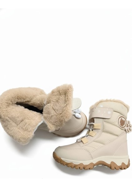 Kız Çocuk Kışlık Bot Su Geçirmez Kürklü Kaymaz Tabanlı Dayanıklı Cırt Cırtlı modelleri