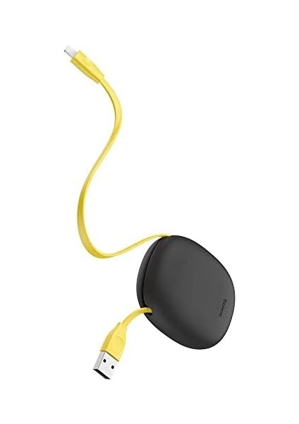 Go, 2.0 A Usb-A & Lightning Makaralı Şarj & Data Aktarım Kablosu, 1 Metre, Siyah - Sarı fiyatları