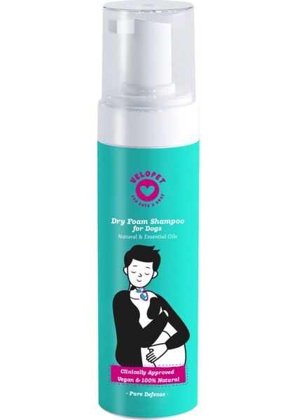 Köpekler Için Kuru Köpük Şampuan 200 ml