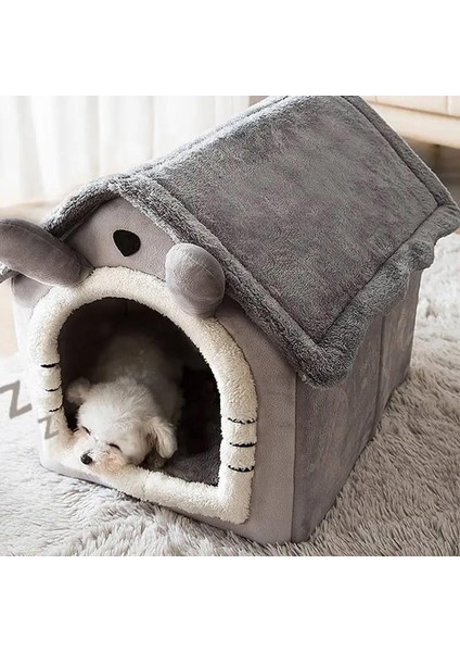 Peluş Yumuşak,kedi & Küçük Köpek Evi 🐾 Kapalı Kulübe Tasarım – Sıcak, Konforlu, Yıkanabilir Minderli Evcil Yatak fiyatları