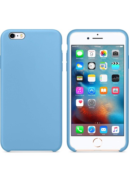 6s Plus Için Kılıf Lansman Silikon Kantaron Mavisi [ 6s Plus ile Uyumlu Kılıf - Mavisi]