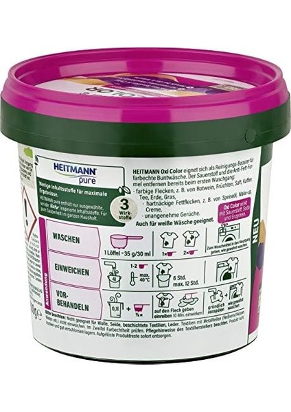 Tuduoms Heıtmann Pure Renkli Çamaşırlar Için Özel Doğadan Esinlenmiş Toz Deterjan 500G modelleri