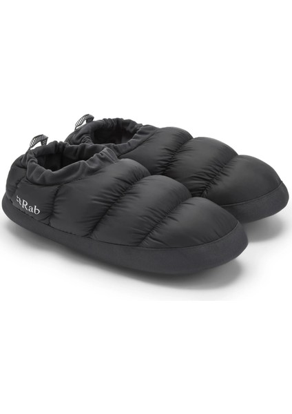Down Hut Slipper Kaz Tüyü Çadır Ayakkabısı Siyah - Xl