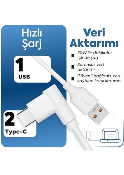USB To Type-C ile Uyumlu ve ile Uyumlu Hızlı Şarj ve Data Kablosu 40 cm L Tipi Gaming (Siyah) modelleri