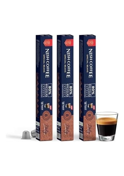 Nish Kahve Kapsül Kahve 7 Italy 3&apos;lü Set Nespresso Uyumlu 30 Adet fiyatları