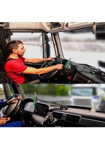 D001 Ağır Vasıta Araçlar Için Araç Tutucu Kamyon Tır Otobüs Ekskavatör Gibi Büyük Araçlar Için Büyük Boy ve Büyük Vakumlu Ergonomik Tasarım Aplus Kalite Memnuniyet Garantili Araç Telefon Tutucu fiyatları