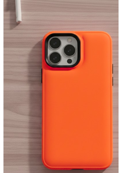 Iphone 14 Pro Max Uyumlu Kılıf Turuncu Renk Darbe Emici Yumuşak Silikon Kapak fiyatları